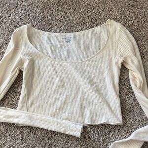 Brandy Melville Long-sleeve Eyelet Top